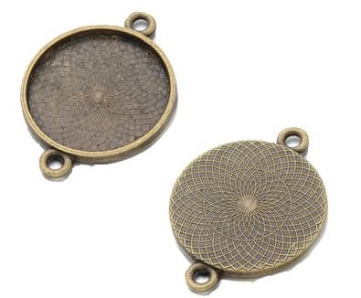 Vintage Metal zinc alloy rhodium plated pendants jewelry